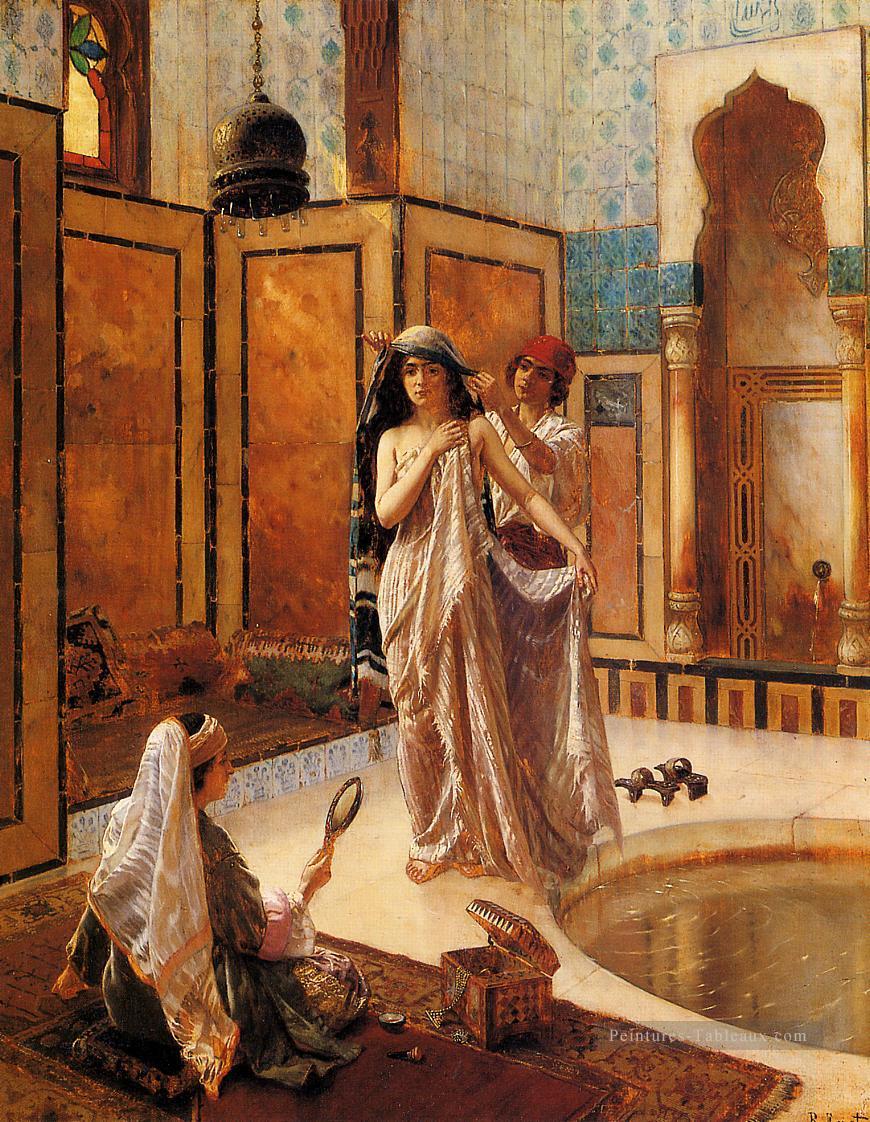 Le bain du Harem Arabe peintre Rudolf Ernst Peintures à l'huile